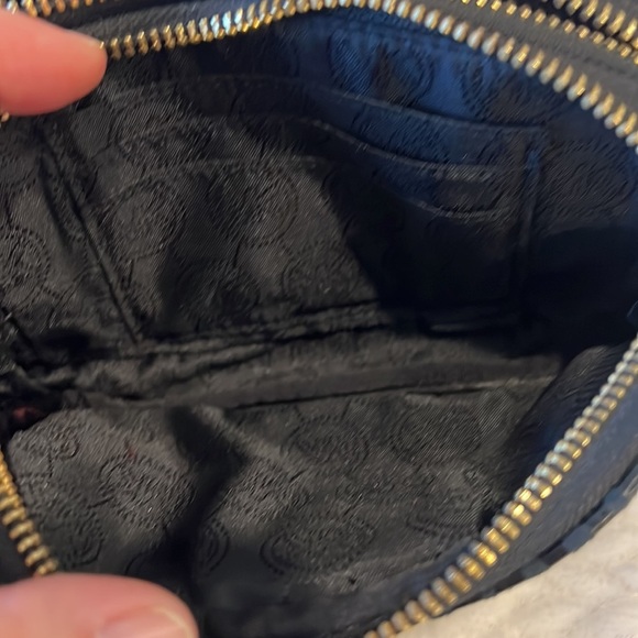 Michael Kors Black Snakeskin Exterior Women's Wristlet Clutch Gold Tone Accents - Picture 7 of 7